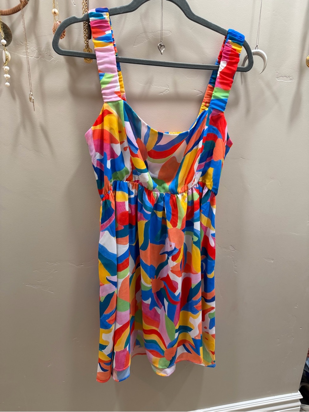 Show Me Your Mumu Multicolor Abstract Maxi Dress - Bright Rainbow Print
